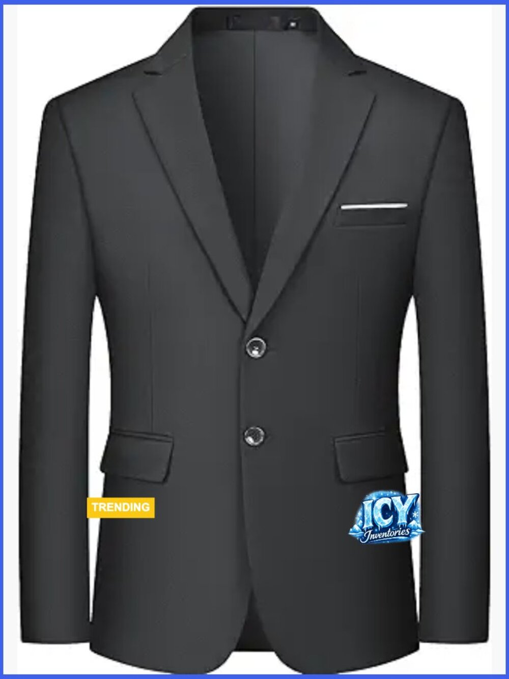 Slim Fit 2 Button Blazer Dress Jacket Cotton Polyester Blend